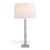 Port 68 Metro Table Lamp, 1-Light, Clear, Polished Nickel, Off-White Shade, 36"H (LPAS-383-01 YUU704X7HZ) 