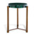 Port 68 Malachite Accent Table, Green Malachite, Aged Brass, 19"W (AFDS-398-03 YUU704X7HK) 