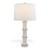 Port 68 Rivoli Table Lamp, 1-Light, Cream, Polished Nickel, Off-White Shade, 32"H (LPAS-074-17 YUU704X8F1) 