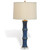 Port 68 Rivoli Table Lamp, 1-Light, Navy, Brass, Off-White Shade, 32"H (LPAS-074-03 YUU704X7JT) 