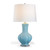 Port 68 Southampton Table Lamp, 1-Light, Sky Blue, Polished Nickel, Off-White Shade, 33"H (LPAS-099-04 YUU704X8G9) 