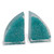 Port 68 Stoneridge Bookend, Set of 2, Turquoise, 5"W (ACFM-399-14 YUU704X8GC) 