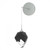 Hubbardton Forge Chrysalis Small Wall Sconce, 1-Light, Vintage Platinum, Black Crystal, 8.8"H (201397-SKT-82-BP0754 5ZD13H) 