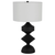Gabby Maddox Table Lamp, 1-Light, Plaster Black, Feather White Linen Shade, 30"H (SCH-170015 YUU6003R97) 