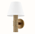 Troy Denton Wall Sconce, 1-Light, Patina Brass, White Shade, 13"H (B1513-PBR UJNF) 