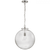 Visual Comfort & Co. Signature Collection Katie Large Globe Pendant - Polished Nickel and Clear Glass 