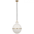 Visual Comfort & Co. Signature Collection Maxey Globe Pendant - Hand-Rubbed Antique Brass and White Glass 