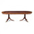 Maitland-Smith Cardiff Dining Table, Mahogany, Walnut Half-Round, Brass Casters, 120"W (89-0702 YUU906TN8K) 