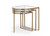 Maitland-Smith Clover Nesting Table, Satin Brass, Glass Top, 25"W (8383-32 YUU906TN9F) 