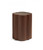 Maitland-Smith Meditation Side Table, Brown Leather, Brown-Tinted Mirror Top, 20"H (8396-30 YUU906TQ9A) 