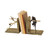 Maitland-Smith Pursuit Bookends, Cast Brass, Gold Base, 10"W (8141-12 YUU906TR7V) 