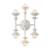 Alora Lighting Cadence Wall/Vanity Light, 6-Light, Antique White, 14"H (WV328611AW 7072WKM) 