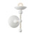 Alora Lighting Nadine Wall/Vanity Light, 1-Light, Matte White, Cotton, 8.75"H 
