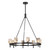 Alora Lighting Lucian Candelabra Chandelier, 8-Light, Urban Bronze, Alabaster, 37.38"H 
