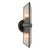 Alora Lighting Cairo Wall/Vanity Light, 2-Light, Urban Bronze, Ribbed Glass, 15.13"H 