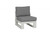 Ratana Element 5.0 Sectional Chair, Taupe, Whitewash Frame, 26"W (FN57053WHT-C-FO5116 YUU90041CW) 