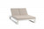 Ratana Element 5.0 Double Chaise Lounger, Canvas, Whitewash Frame, 54.5"W (FN57022WHT-FO5115 YUU90041D6) 