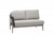 Ratana Coconut Grove Sectional 2-Seater Left Arm, Black, Pearl Frame, Lithium Pearl Durastrap, 55"W (FN60152LPR-L-FO5129 YUU900448R) 