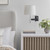 Visual Comfort & Co. Signature Collection Elle Swing Arm Sconce - Polished Nickel and Black Rattan