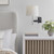 Visual Comfort & Co. Signature Collection Elle Swing Arm Sconce - Polished Nickel and Black Rattan