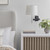 Visual Comfort & Co. Signature Collection Elle Swing Arm Sconce - Polished Nickel and Black Rattan