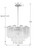 Crystorama Addis Chandelier - Polished Chrome, Tronchi Glass Clear 14"H 