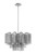 Crystorama Addis 9 Light Chandelier - Polished Chrome, Tronchi Glass Smoke 14.25"H 