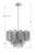 Crystorama Addis 9 Light Chandelier - Polished Chrome, Tronchi Glass Smoke 14.25"H 