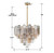 Crystorama Addis 12 Light Chandelier - Aged Brass, Tronchi Glass Autumn 21.5"H 