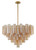 Crystorama Addis 16 Light Chandelier - Aged Brass, Tronchi Glass Amber 21.5"H 