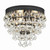 Crystorama Calypso Flush Mount - Matte Black, Clear Glass Drops 9.5"H 