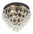 Crystorama Calypso Flush Mount - Matte Black, Clear Glass Drops 9.5"H 