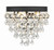 Crystorama Calypso Flush Mount - Matte Black, Clear Glass Drops 9.5"H 