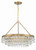 Crystorama Calypso Chandelier - Vibrant Gold, Clear Glass Drops 19.75"H 