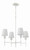 Crystorama Broche Chandelier - Matte White 28"H 