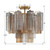 Crystorama Addis Semi Flush Mount - Aged Brass, Tronchi Glass Autumn 13.75"H 