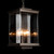 Hubbardton Forge Kingston Outdoor Lantern, Oil-Rubbed Bronze, Translucent Vintage Platinum Accent, Clear Glass, 9.6"W (OPEN BOX 356840-SKT-14-81-ZM0703) 