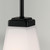 Capital 5" W x 6" H 1-Light Pendant in Matte Black with Soft White Glass Shade 