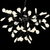Matteo Lighting Hydrangea Bloom Chandelier, 45-Light, Matte Black, 35.38"W (C69836MB 3060PMU) 