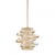 Corbett Vertigo Mini Pendant, 1-Light, Silver, Warm Silver Leaf Shade, 9.25"W (128-41-WSL 95FX) 