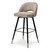 Eichholtz Cliff Bar Stool, Set of 2, Mademoiselle Beige Fabric, Black & Brass Legs, 40.55"H (A115283 YV0J03YP65) 
