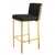 Eichholtz Scott Bar Stool, Black Velvet, Gold Frame, 39.76"H (A111419 YV0J03YP6G) 