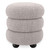 Eichholtz Tulum Stool, Boucle Gray Fabric, Black Feet, 19.49"H (A116791 YV0J041VQM) 