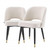 Eichholtz Cliff Dining Chair, Set of 2, Boucle Cream Fabric, Black & Brass Legs, 33.07"H (A114650 YV0J03YX18) 