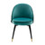 Eichholtz Cooper Dining Chair, Set of 2, Turquoise Velvet, Black & Brass Legs, 32.68"H (A113123 YV0J03YXXT) 
