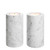 Eichholtz Tobor Tea Light Candle Holder, Medium, Set of 2, White Marble, 3.94"W (112683 YV0J041WPD) 