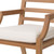 Eichholtz Hera Outdoor Dining Chair, Natural Teak, Off-White, 23.43"W (117232 YV0J041RRG) 