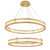 Eichholtz Damien Chandelier, 2-Light, 2-Tier, LED Integrated, Antique Brass, Frosted Glass, 33.46"W (113902UL YV0J03YU34) 
