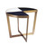 Eichholtz Turino Side Table, Brushed Brass, Black, White, 19.88"H (113586 YV0J041UTF) 