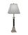 Stiffel Buffet Lamp, 1-Light, Antique Nickel, Matte Black, Global White Fabric Shade, 32"H (BL-2142-5058-AN YV0J07RRDL) 